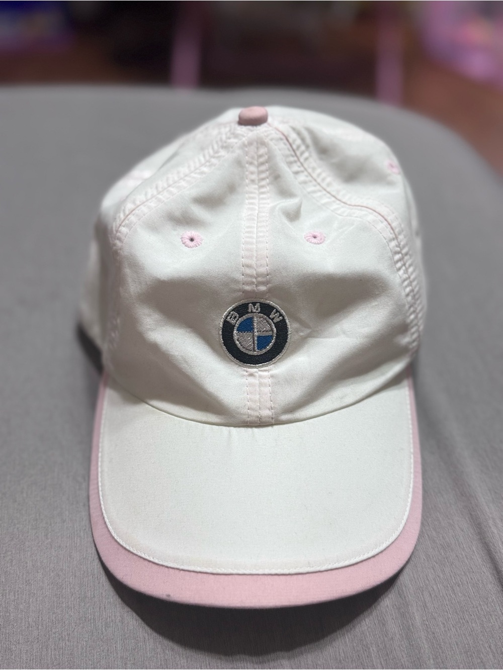 BMW White and Pink Baseball Cap